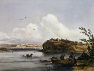 Mih-Tutta-Hankush, un pueblo Mandan, placa 16 del Volumen 2 de 